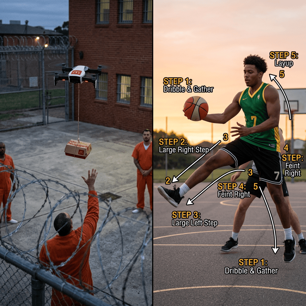McNuggets By Drone And Five-Step Eurostep?